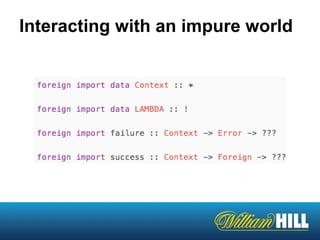 Interacting with an impure world
 