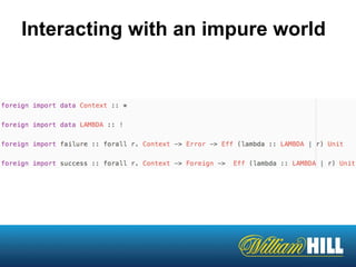 Interacting with an impure world
 