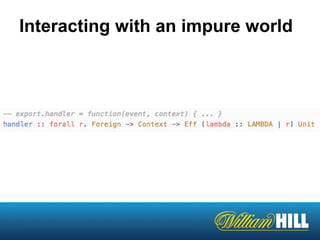 Interacting with an impure world
 