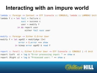 Interacting with an impure world
 