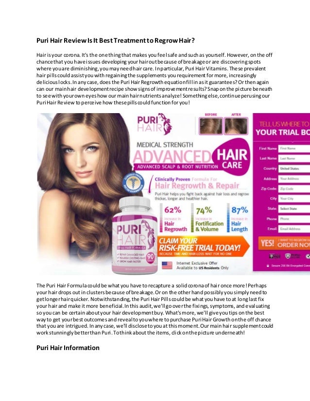 Puri Hair Review Is It Best Treatment To Regrow Hair