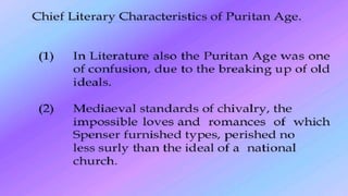 Puritan age