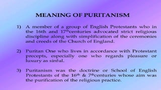 Puritan age