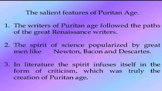 Puritan age