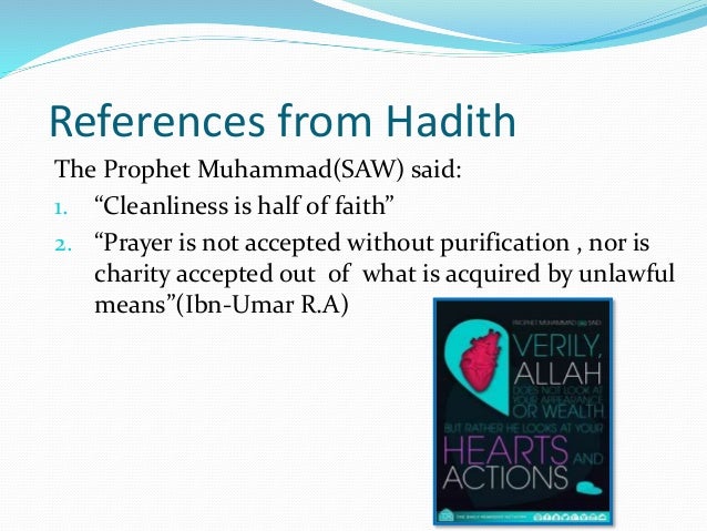 Cleanliness is half of faith quotes image