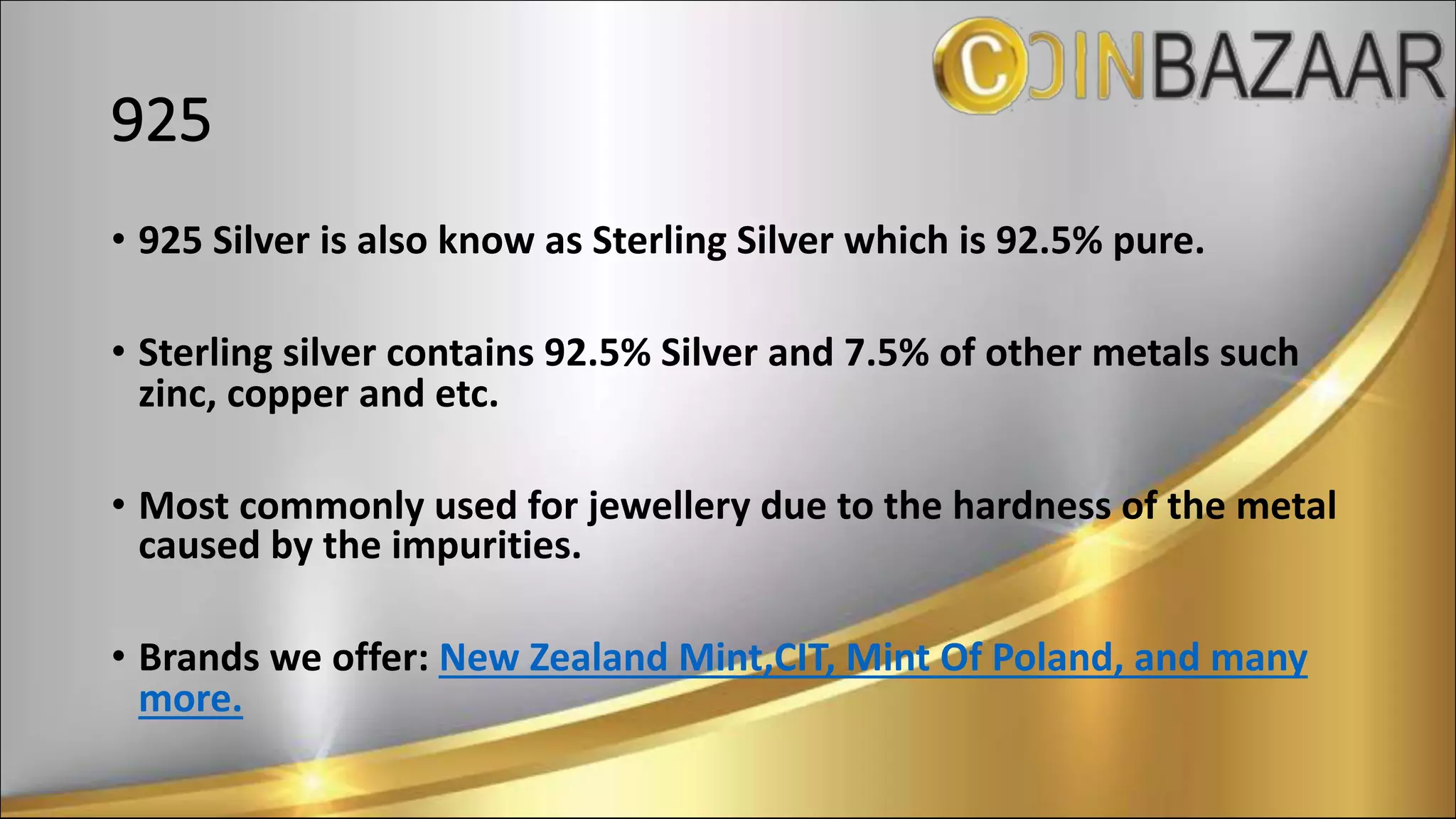 Guide to Check Purity of silver while buying Coins or Jewelry | PPT
