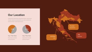 Our Location
Collaboratively administrate empowered markets plug and play
networks. Dynamic procrastinate B2C users after installed base
benefits dramatic visualize good location.
57%
Your Title Here
Predominate extensible
testing procedures.
43%
Your Title Here
Predominate extensible
testing procedures.
6,912km
Area
79,541K
Populations
798
Countries
 