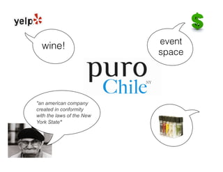 event
  wine!
                           space




"an american company
created in conformity
with the laws of the New
York State"
 