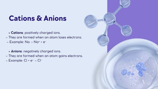 IGCSE Chemistry: Ions and Cations / ions and ionic bonding | PDF