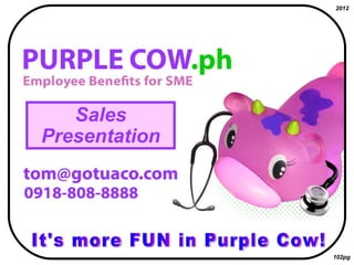 It's more FUN in Purple Cow! Sales Presentation 2012 102pg 