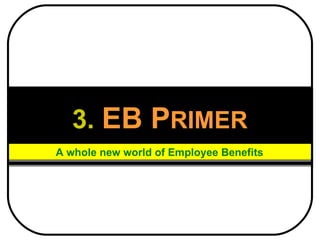3.   EB P RIMER A whole new world of Employee Benefits 