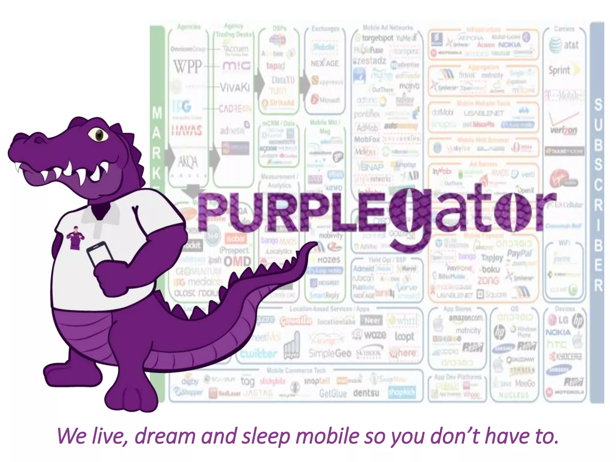 We live, dream and sleep mobile so you don’t have to.
 