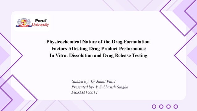 Physicochemical Nature of the Drug Formulation | Factors Affecting Drug ...