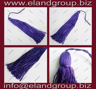 Purple graduation cap tassels