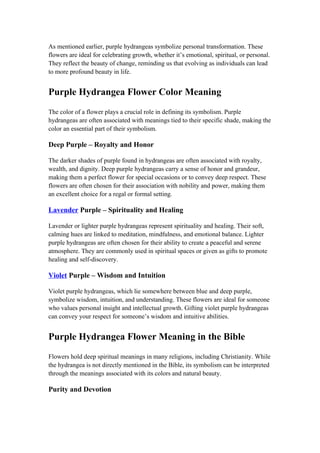 Hydrangea Connotations Purple Hydrangea Spiritual Meaning and Symbolism.docx