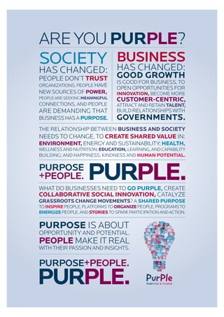 PurPle (Purpose + People) Manifesto Poster
