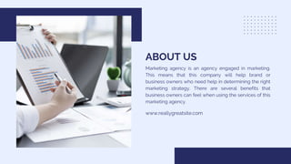 ABOUT US
Marketing agency is an agency engaged in marketing.
This means that this company will help brand or
business owne...