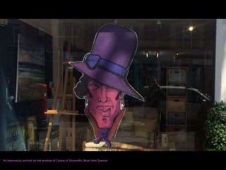 An impromptu portrait on the window of Canvas in Stranmillis. Brian John Spencer
 