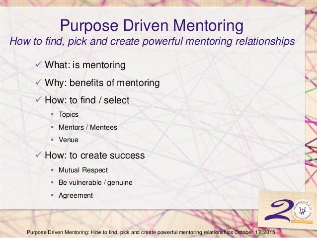 purpose driven mentoring how to find pick and create powerful ment how to find mentors