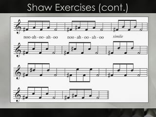 Shaw Exercises (cont.)
 