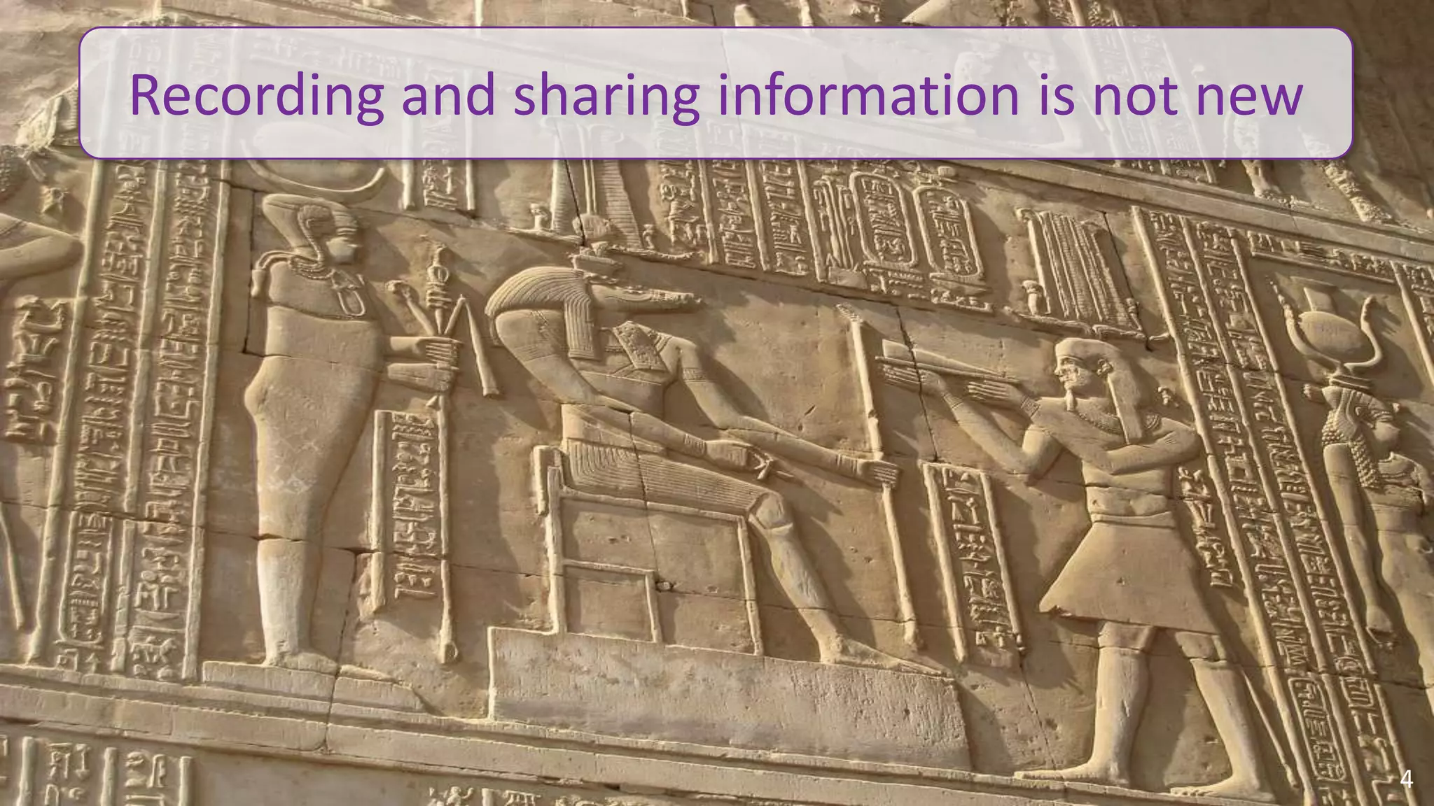 Recording and sharing information is not new




                                                                                        4
© 2010 - 2013 Constellation Research, Inc. All rights reserved.   Client Confidential
 