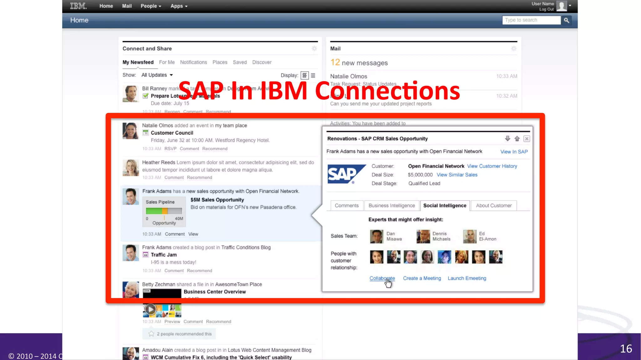 SAP	
  In	
  IBM	
  Connec=ons	
  

©	
  2010	
  –	
  2014	
  Constella0on	
  Research,	
  Inc.	
  	
  All	
  rights	
  reserved.	
  	
  	
  

16	
  

 