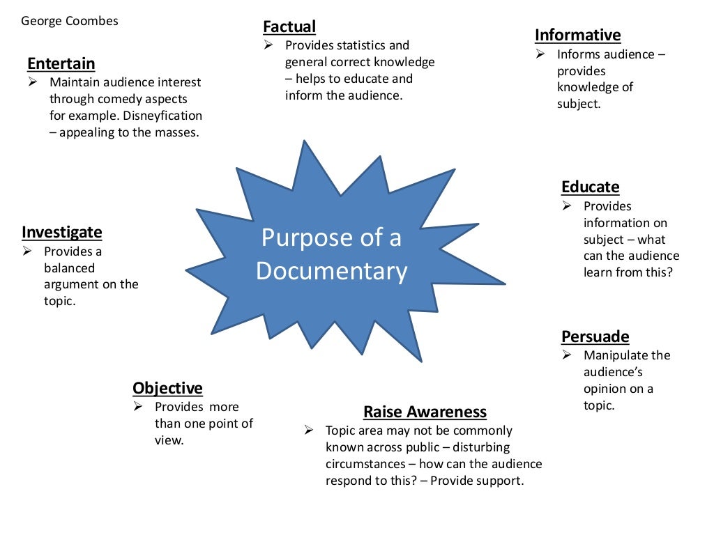 purpose of documentary essay