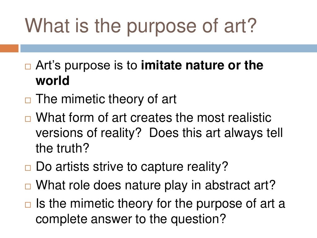 Purpose of art