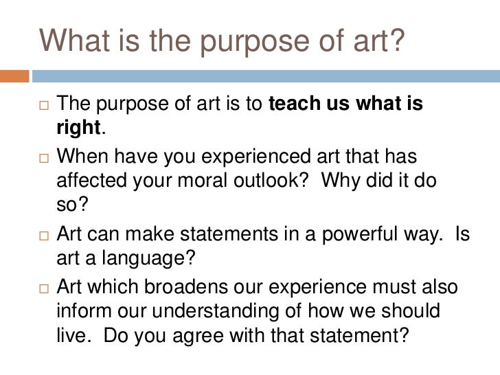 Purpose of art