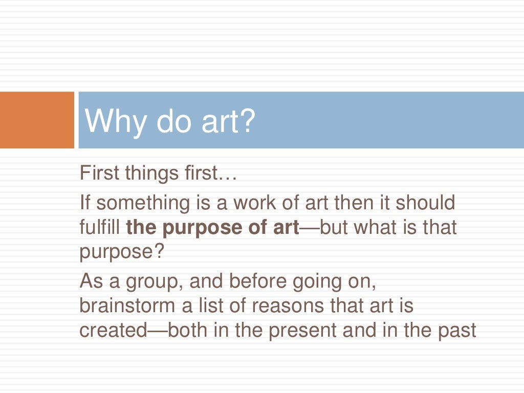 Purpose of art