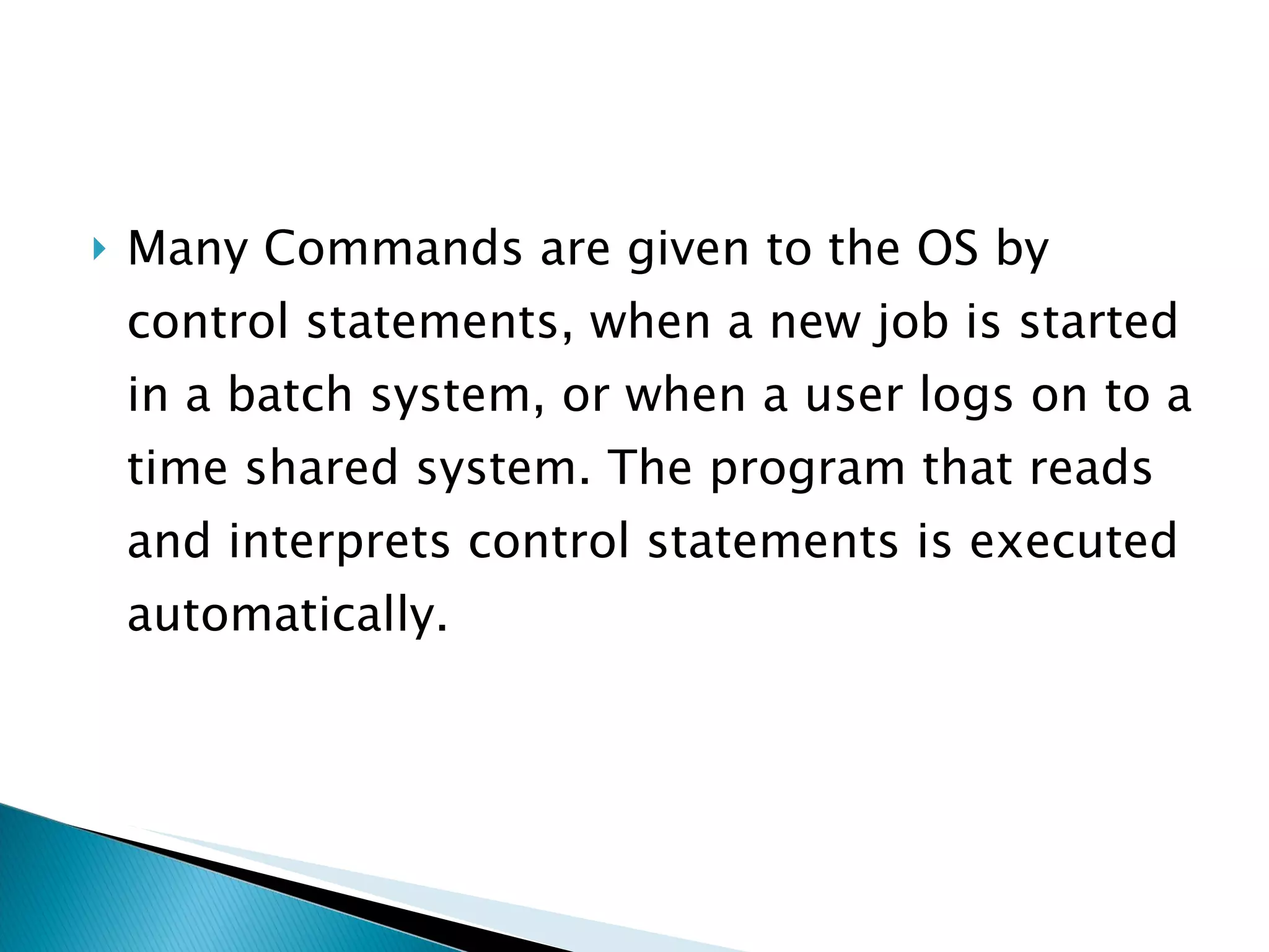Purpose of command interpreter ppt