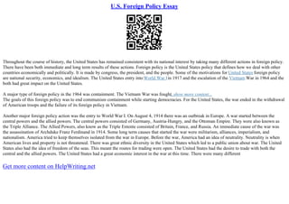 Purpose Of Foreign Policy | PPT