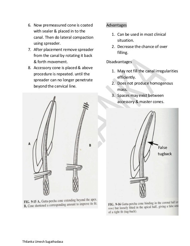 Obturation in endodontics