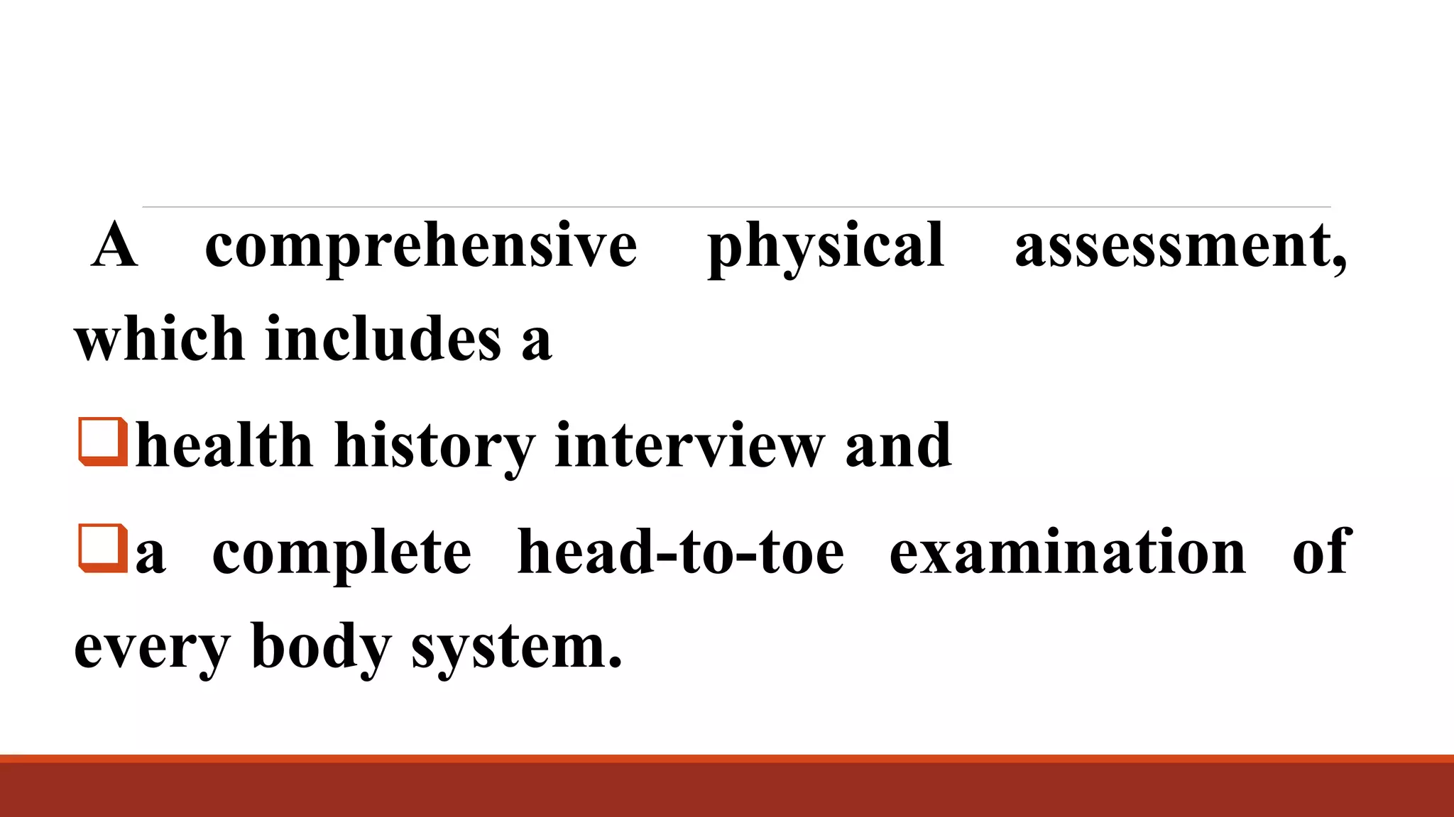 Purpose Of Physical Examination
