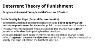 Deter Examples PURPOSE OF PUNISHMENT AND THEORIES OF PUNISHMENT- Motaher.pptx