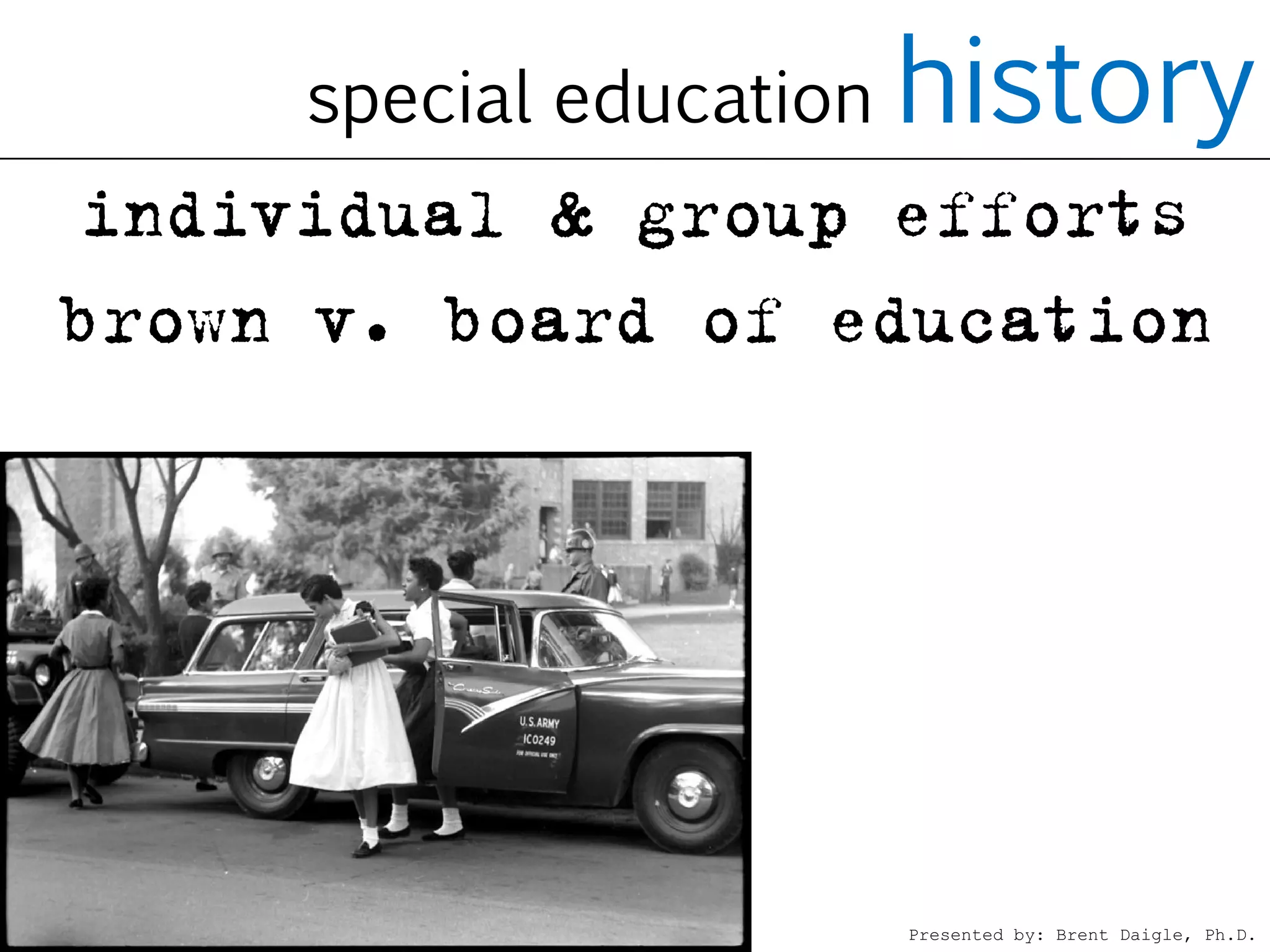 Purpose & Promise Of Special Education