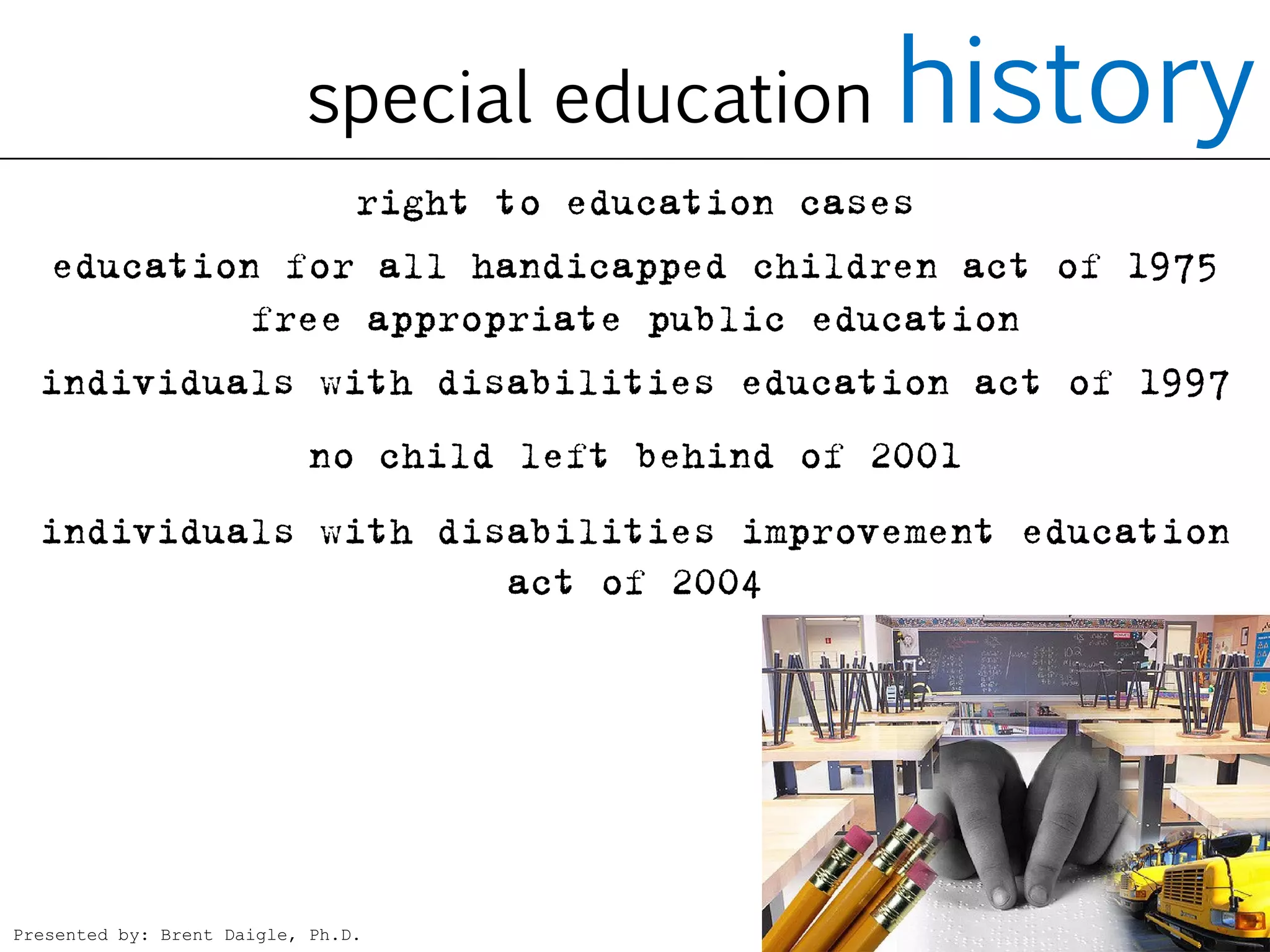 Purpose & Promise Of Special Education