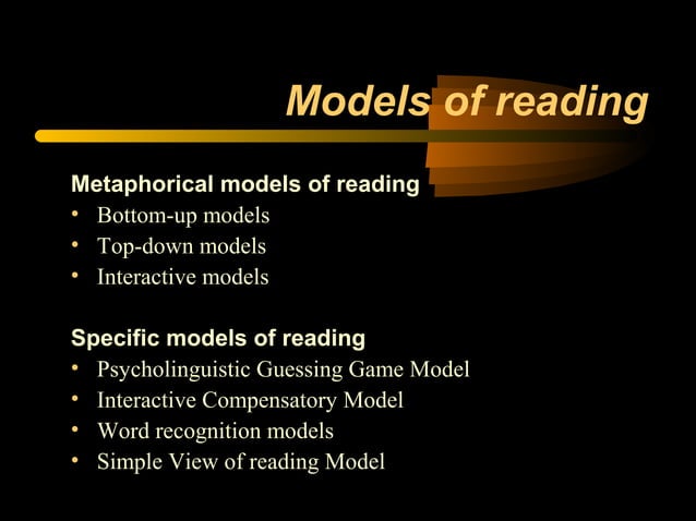 Purposes Of reading