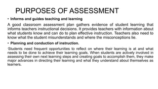 Purposes of Classroom Assessment.Week 3.pptx