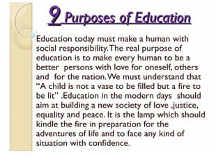 Purposes Of Education