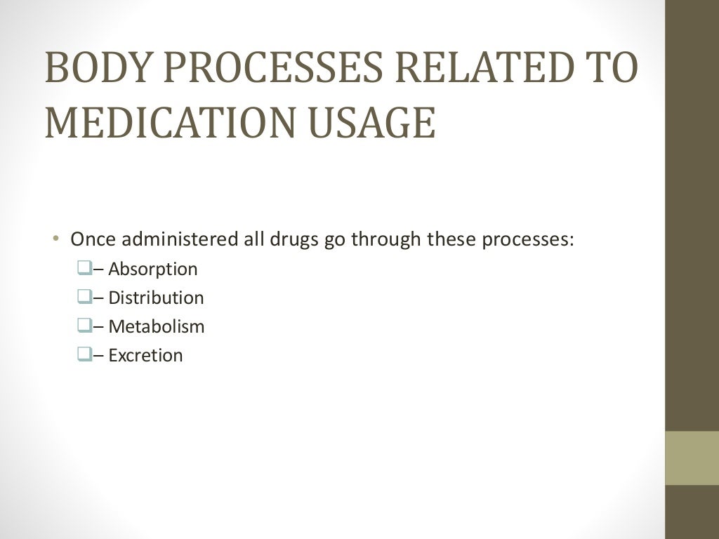 Purposes of medication