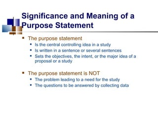 Purpose statement | PPT