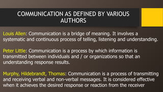 Communication Is Systematic Example Purposive Communication lecture. | PPTX