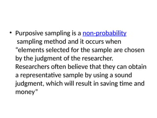 purposive sampling. research types of pptx | PPTX