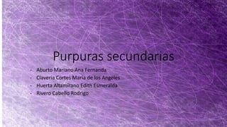 Purpuras secundarias
- Aburto Mariano Ana Fernanda
- Clavería Cortes María de los Angeles
- Huerta Altamirano Edith Esmeralda
- Rivero Cabello Rodrigo
 