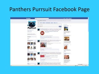 Panthers Purrsuit Facebook Page
 