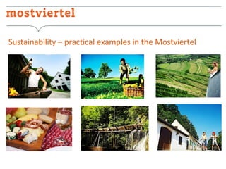 Sustainability – practical examples in the Mostviertel

 
