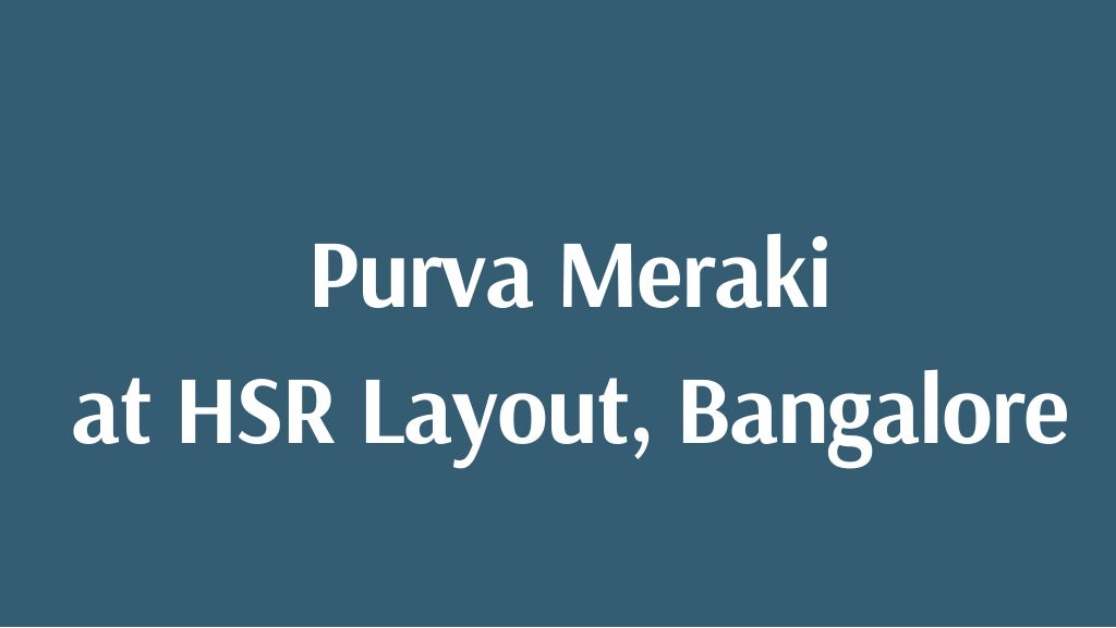 Purva Meraki HSR Layout Bangalore E brochure.pdf