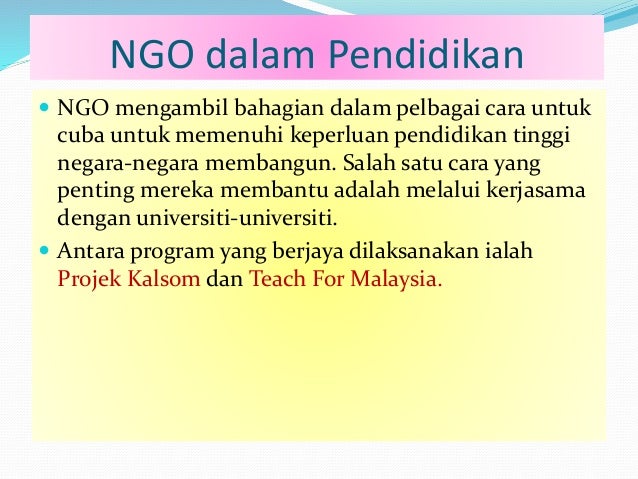 Pusat Pendidikan Kelolaan Pertubuhan Bukan Kerajaan Ngo