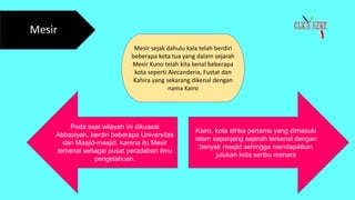 Dua tempat yang menjadi pusat peradaban dan ilmu pengetahuan pada daulah abbasiyah yaitu